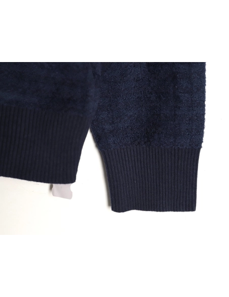 Louis Vuitton jacquard patchwork knit hoodie,Louis Vuitton
