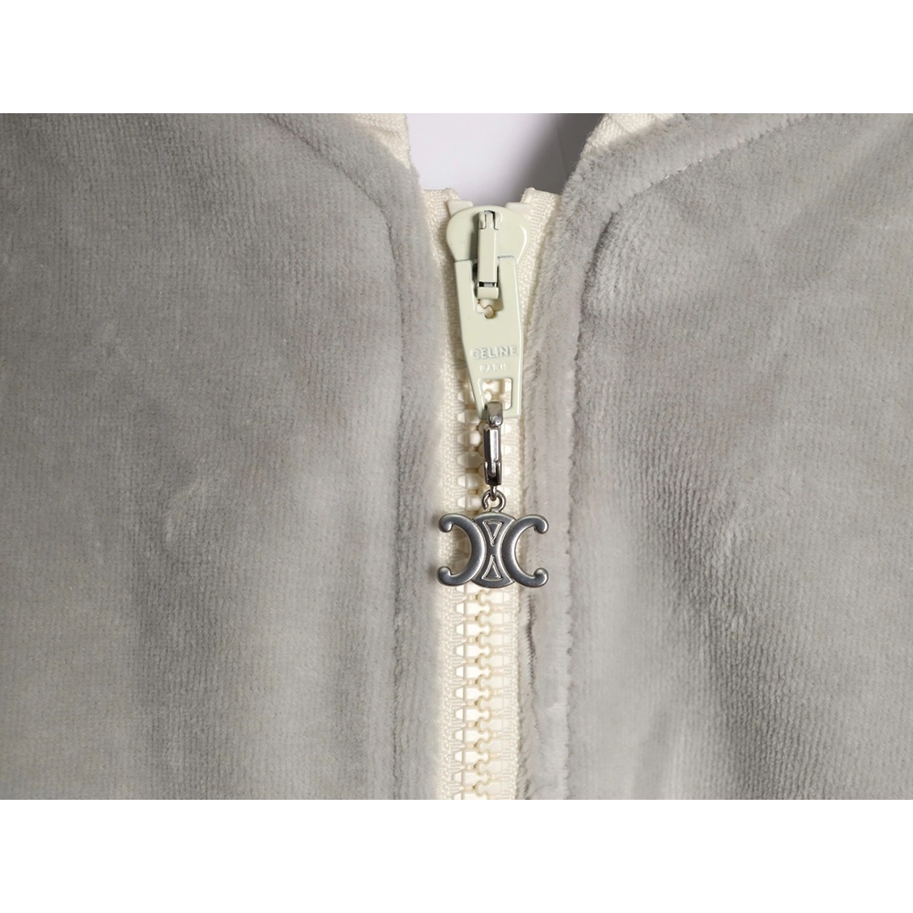 Celine Arc de Triomphe Embroidered Striped Jacket,Celine