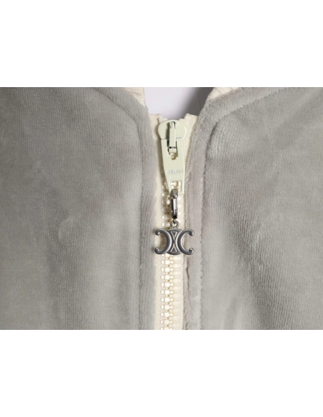 Celine Arc de Triomphe Embroidered Striped Jacket,Celine