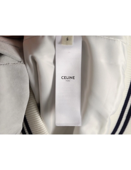 Celine Arc de Triomphe Embroidered Striped Jacket,Celine