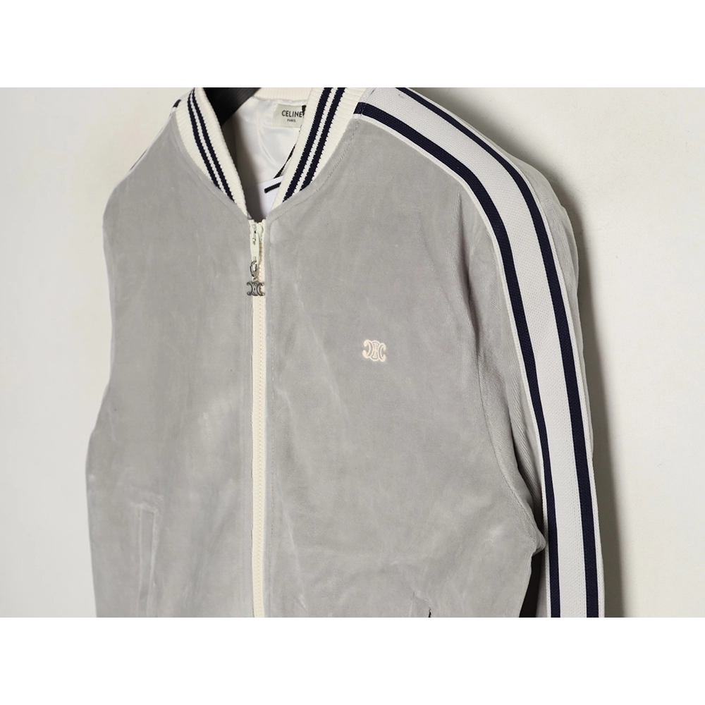 Celine Arc de Triomphe Embroidered Striped Jacket,Celine