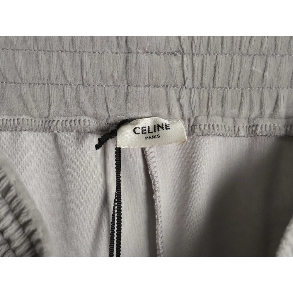 Celine Arc de Triomphe Embroidered Striped Trousers,Celine