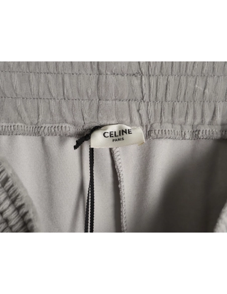 Celine Arc de Triomphe Embroidered Striped Trousers,Celine