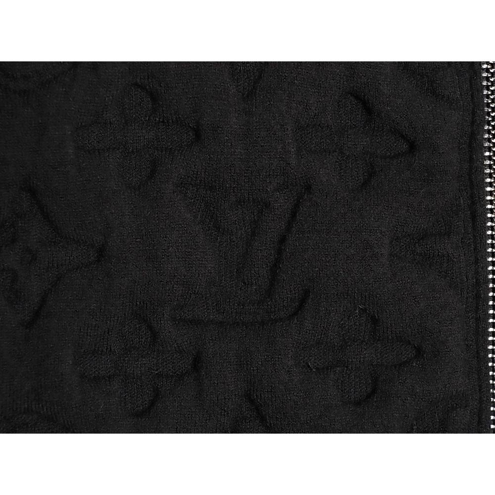 Louis Vuitton monogram embossed wool knit bomber jacket,Louis Vuitton