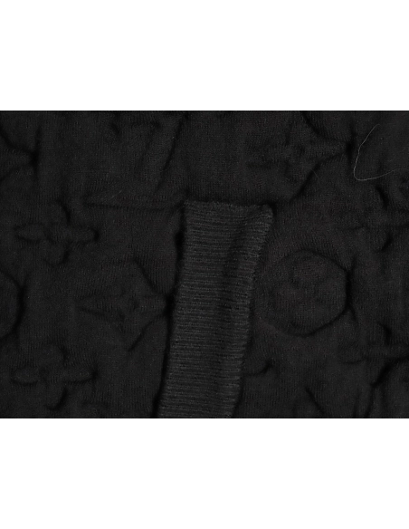 Louis Vuitton monogram embossed wool knit bomber jacket,Louis Vuitton