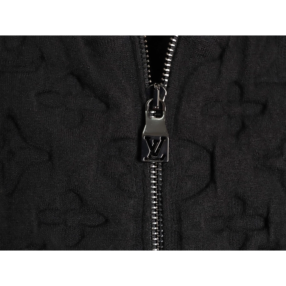 Louis Vuitton monogram embossed wool knit bomber jacket,Louis Vuitton