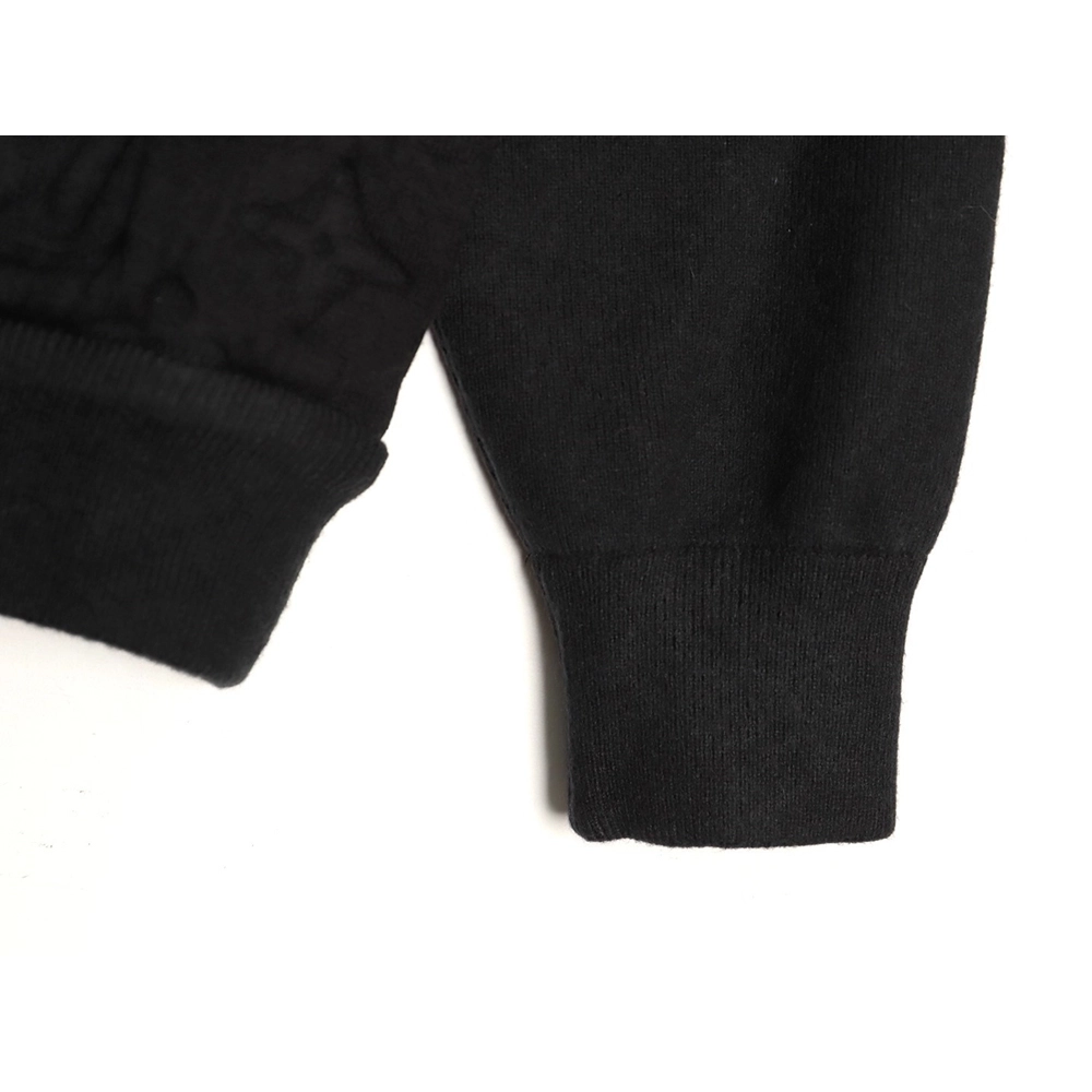 Louis Vuitton monogram embossed wool knit bomber jacket,Louis Vuitton