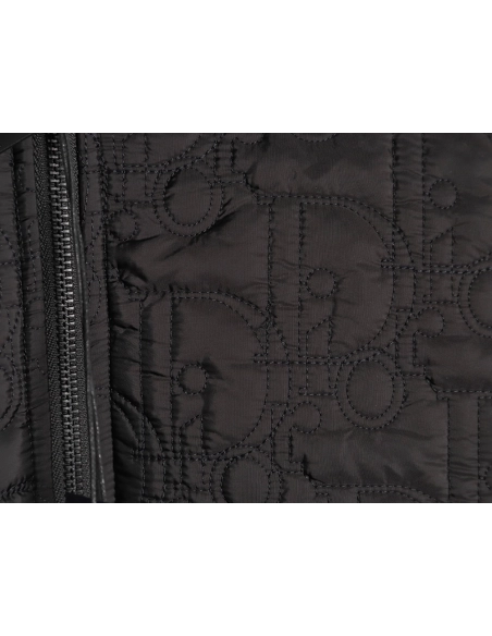 Dior quilted letter knit patchwork hooded down jacket,Dior