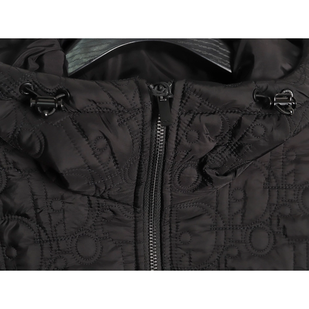 Dior quilted letter knit patchwork hooded down jacket,Dior