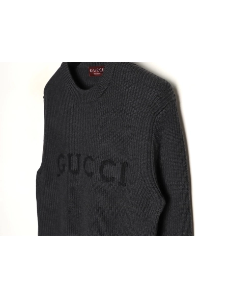 Gucci jacquard letter chunky knit sweater,Gucci