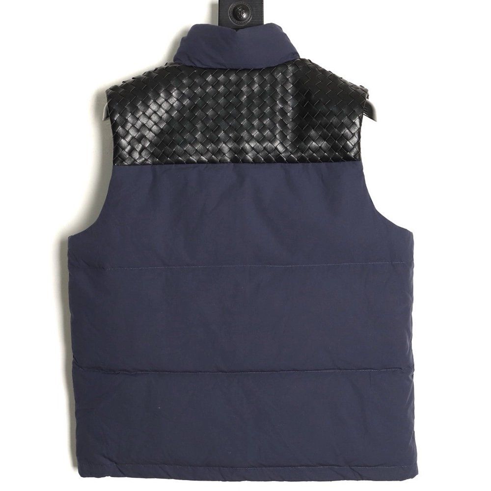 Bottega Veneta Sheepskin Woven Shoulder Panel Down Vest TSK1,Bottega Veneta