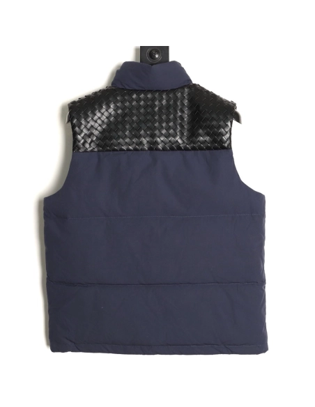 Bottega Veneta Sheepskin Woven Shoulder Panel Down Vest TSK1,Bottega Veneta