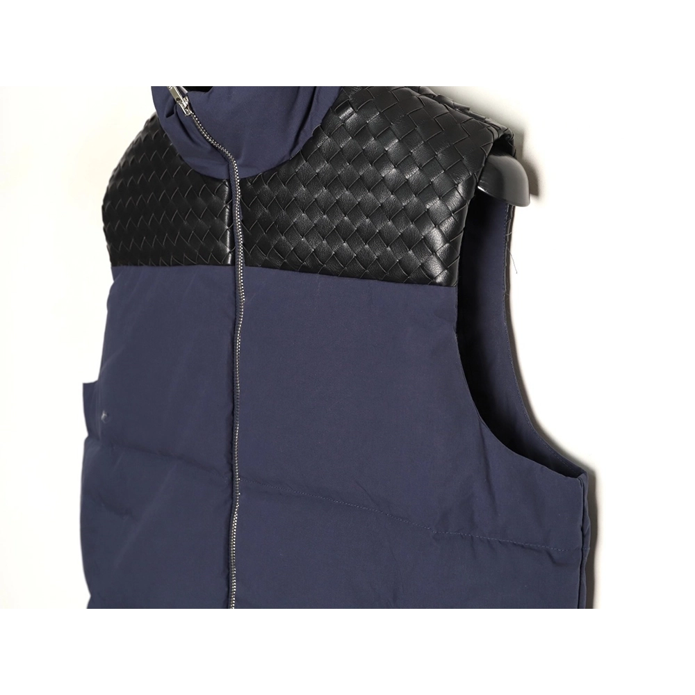 Bottega Veneta Sheepskin Woven Shoulder Panel Down Vest TSK1,Bottega Veneta