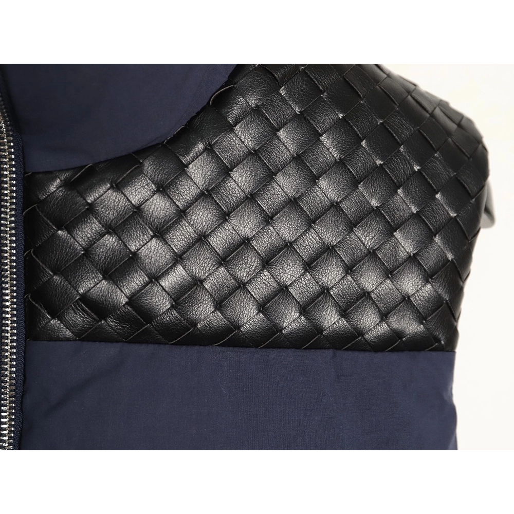 Bottega Veneta Sheepskin Woven Shoulder Panel Down Vest TSK1,Bottega Veneta
