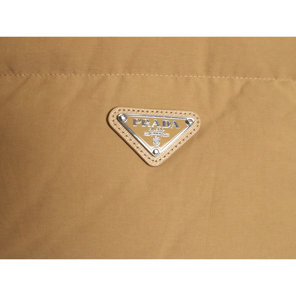Prada Triangle Logo Double Pocket Down Vest,Prada