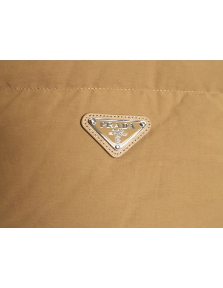 Prada Triangle Logo Double Pocket Down Vest,Prada