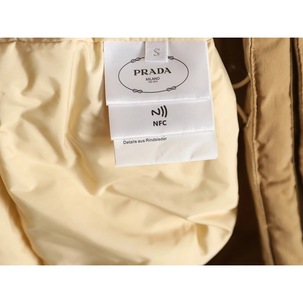 Prada Triangle Logo Double Pocket Down Vest,Prada