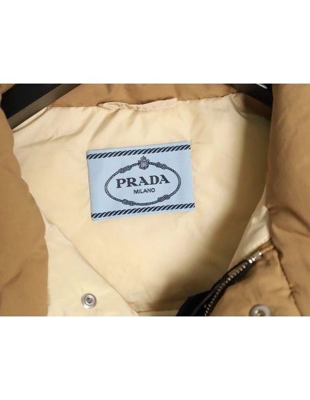 Prada Triangle Logo Double Pocket Down Vest,Prada