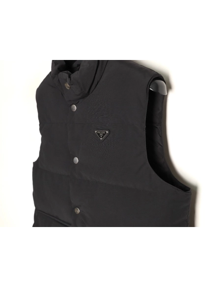 Prada Triangle Logo Double Pocket Down Vest TSK1,Prada