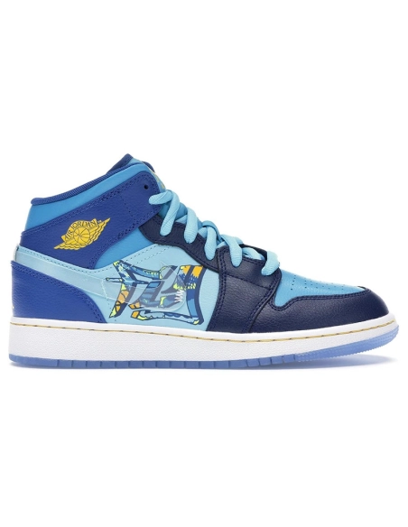 AIR JORDAN 1 MID GS FLY BV7446 400,AIR JORDAN 1 MID,Air Jordan