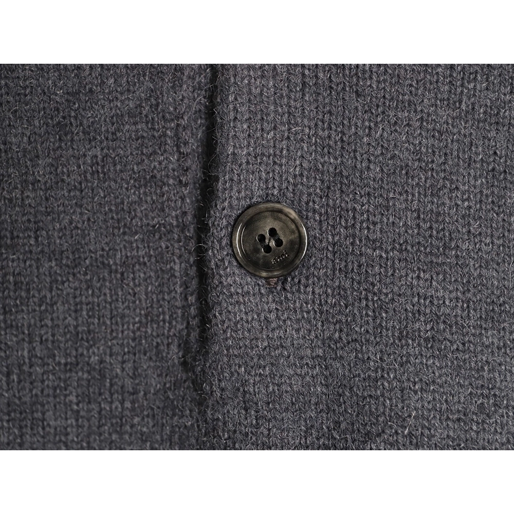 Ami Paris Heart Jacquard Knit Collar Polo Sweater,Ami