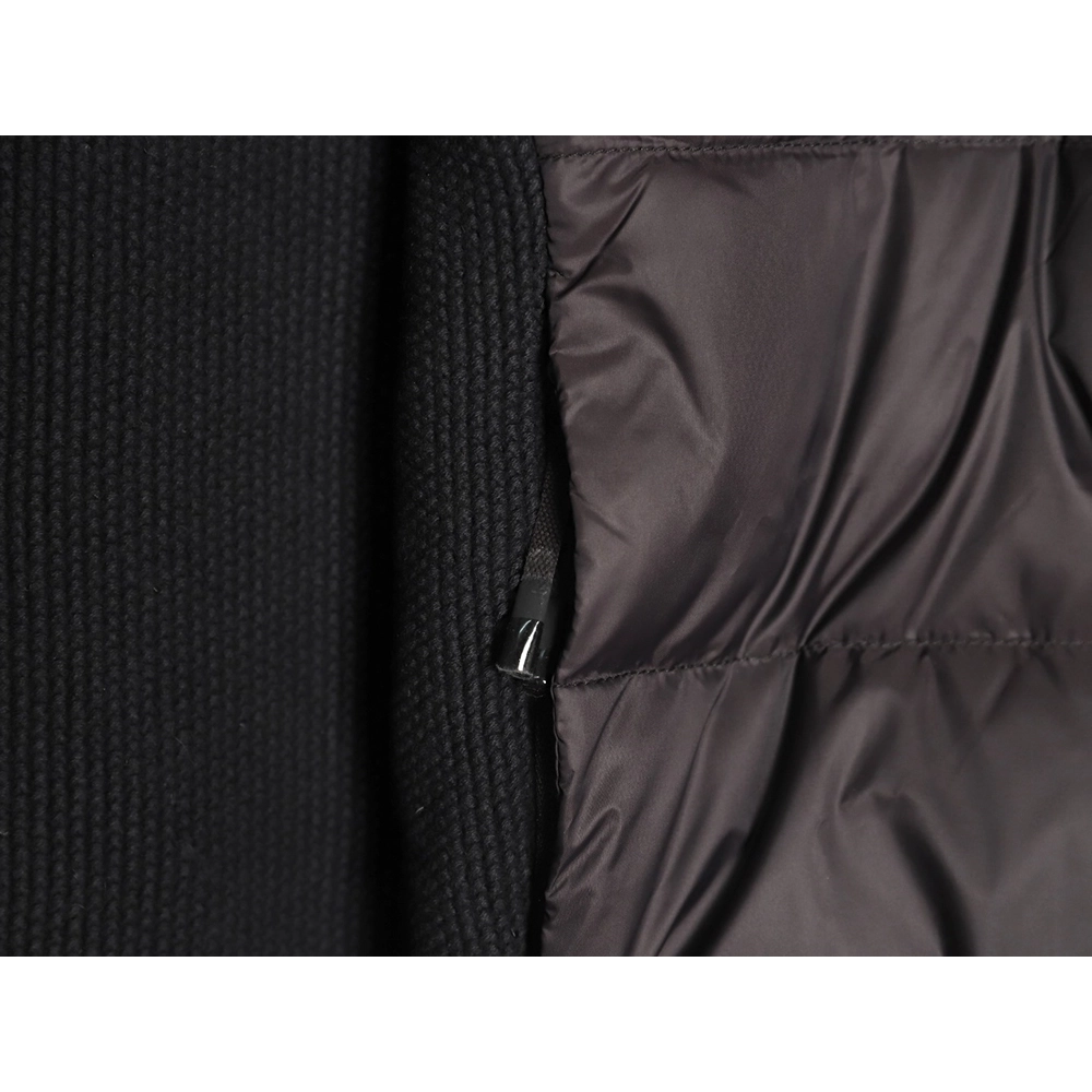 Moncler patchwork wool fluorescent webbing hooded down jacket,Moncler