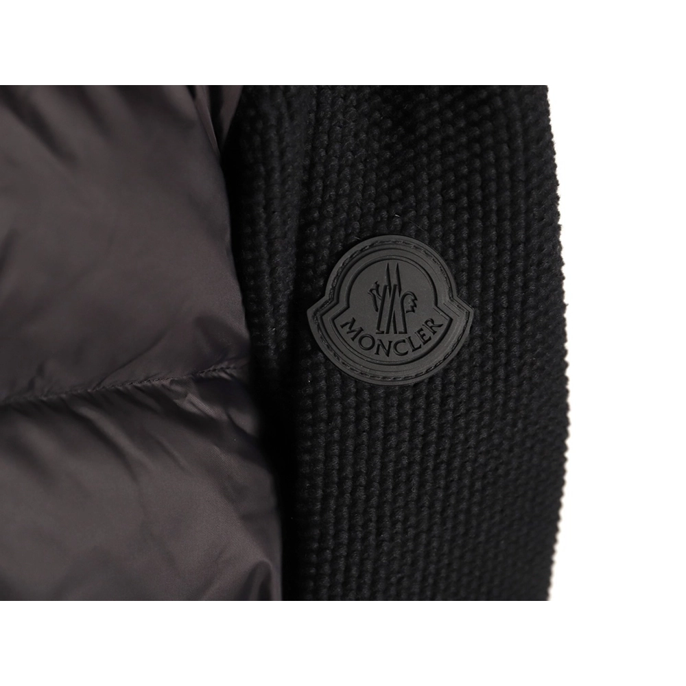 Moncler patchwork wool fluorescent webbing hooded down jacket,Moncler