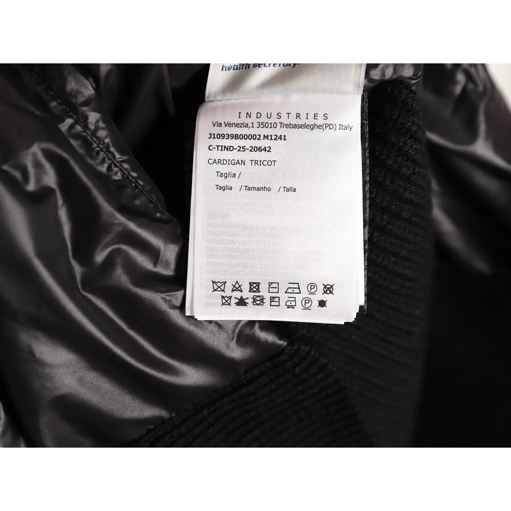 Moncler embroidered brim knit patchwork hooded down jacket,Moncler