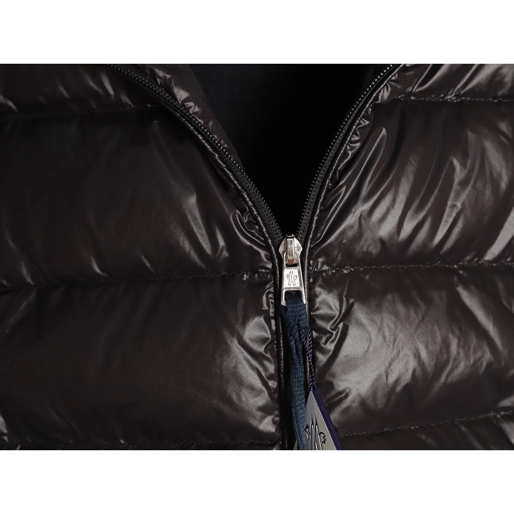 Moncler quilted wool patchwork stand collar down jacket,Moncler