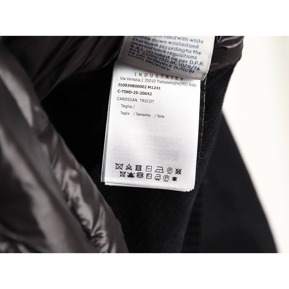 Moncler quilted wool patchwork stand collar down jacket,Moncler