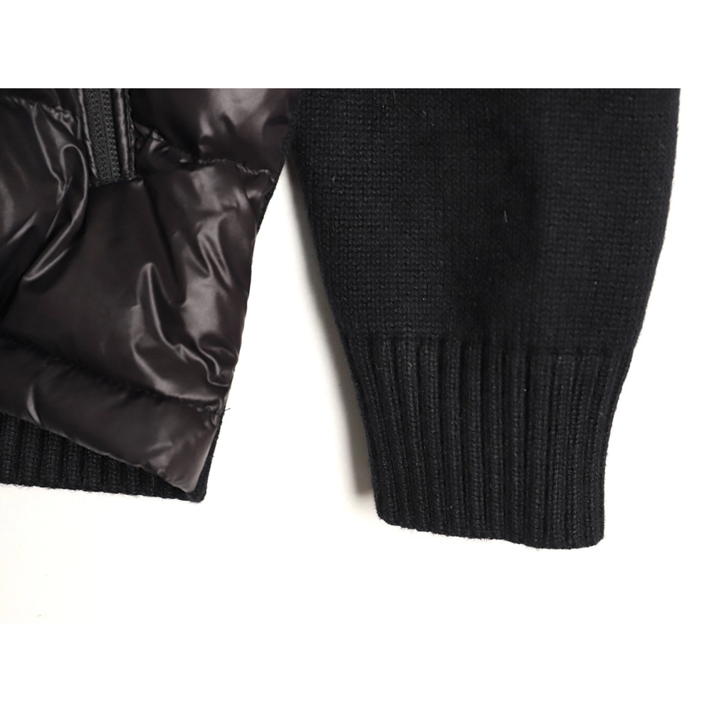 Moncler quilted wool patchwork stand collar down jacket,Moncler