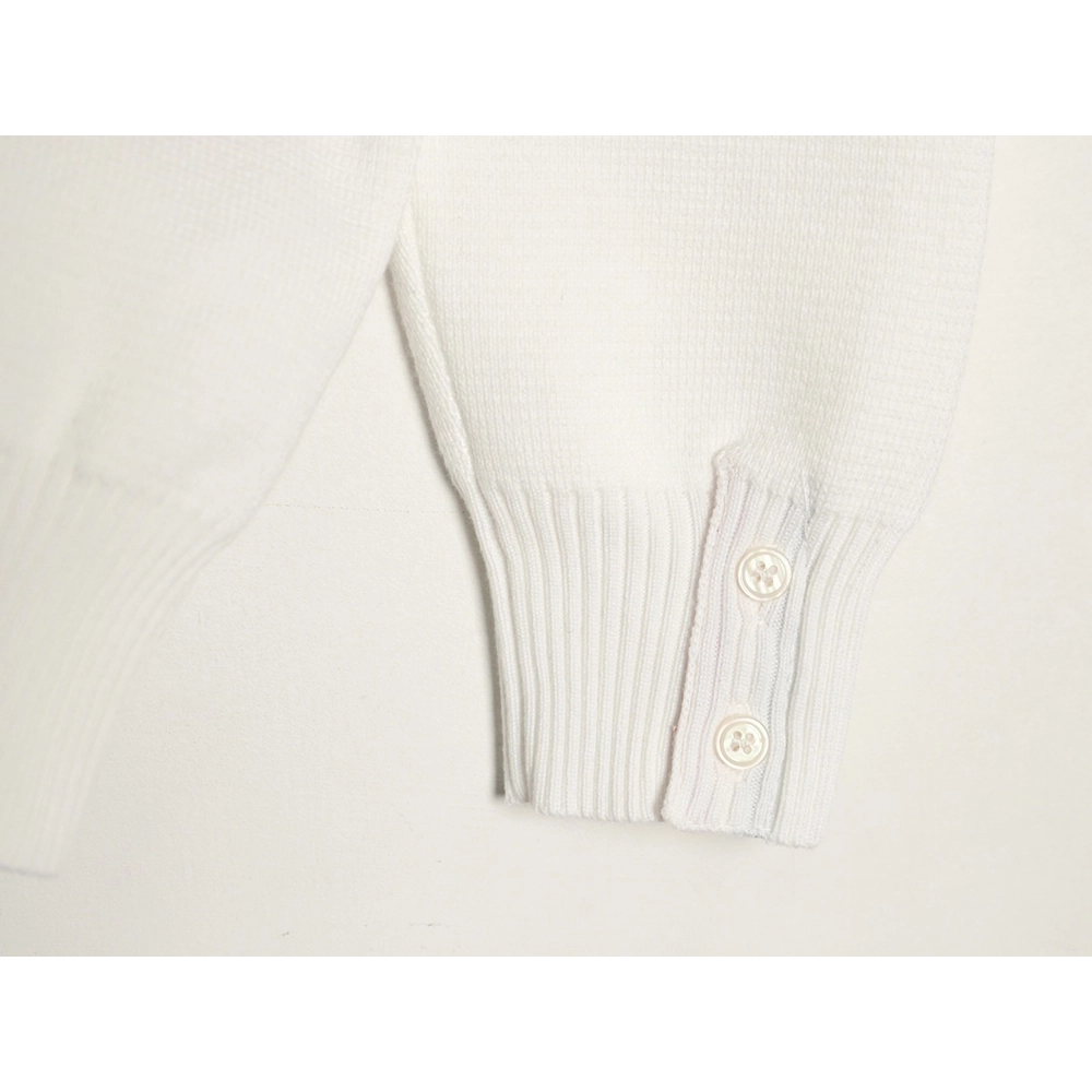 Thom Browne Double-Sleeve Label Zipper Cardigan Wool Blend Sweater,Thom Browne