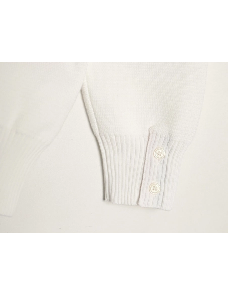 Thom Browne Double-Sleeve Label Zipper Cardigan Wool Blend Sweater,Thom Browne