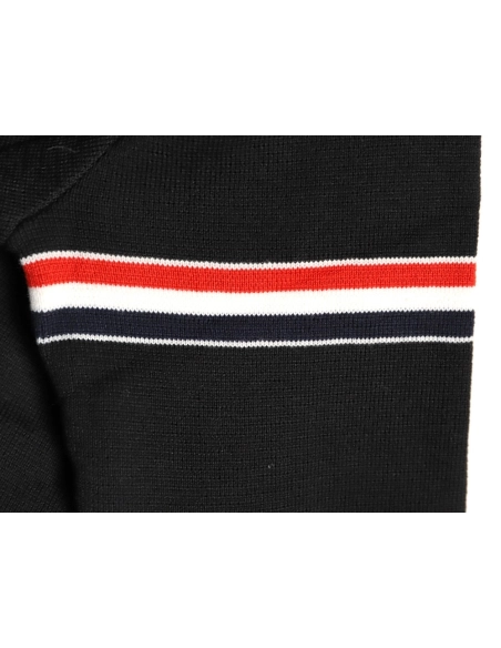 Thom Browne Double-Sleeve Label Zipper Cardigan Wool Blend Sweater TSK3,Thom Browne