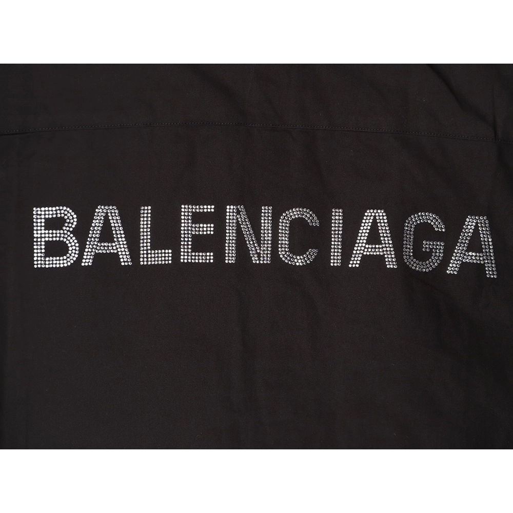 Balenciaga classic logo rhinestone shirt tsk1,Balenciaga