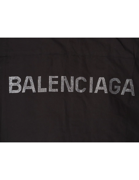 Balenciaga classic logo rhinestone shirt tsk1,Balenciaga
