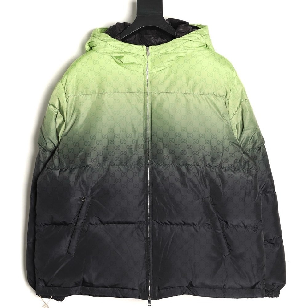 Gucci Gradient G Pattern Hooded Down Jacket,Gucci