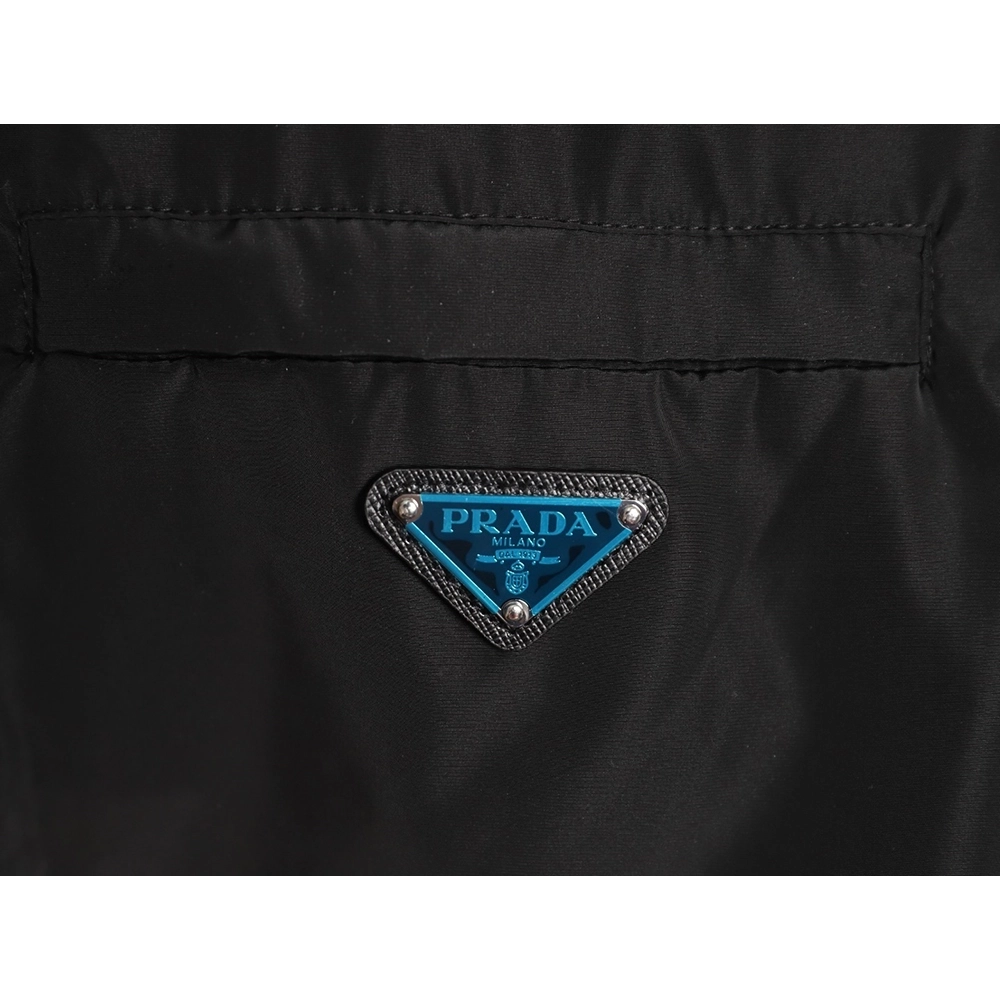 Prada Reversible Leather Nylon Hooded Jacket,Prada