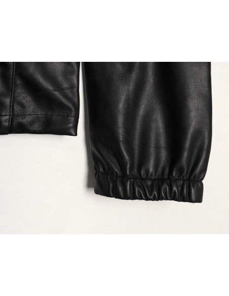 Prada Reversible Leather Nylon Hooded Jacket,Prada