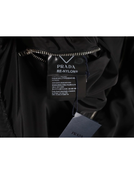 Prada Reversible Leather Nylon Hooded Jacket,Prada