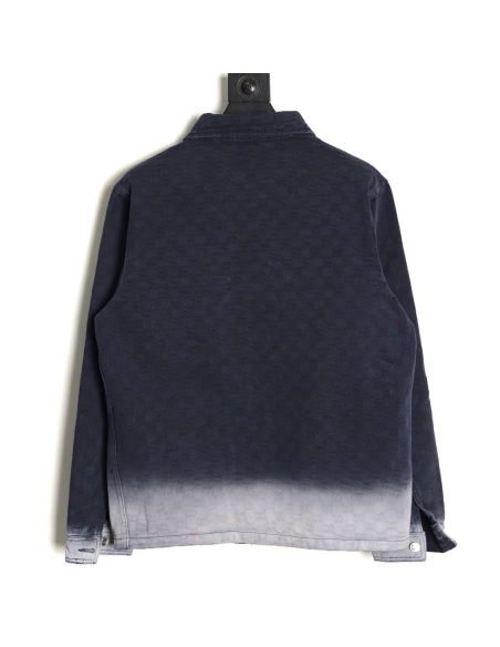 Gucci all-over print jacquard gradient denim jacket,Gucci