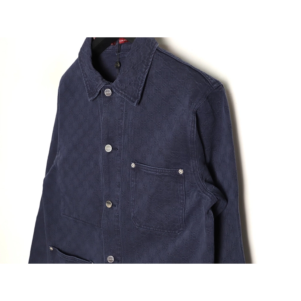 Gucci all-over print jacquard gradient denim jacket,Gucci