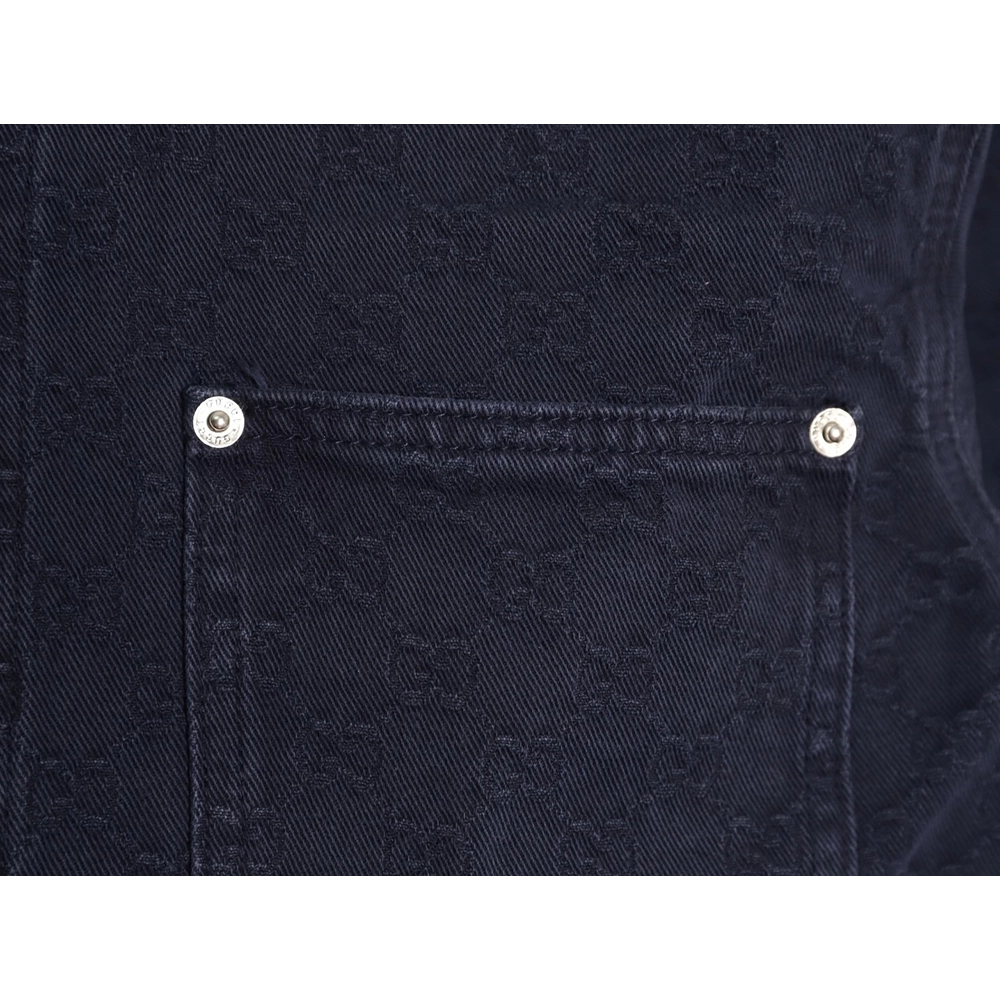 Gucci all-over print jacquard gradient denim jacket,Gucci