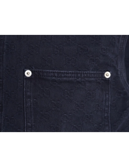 Gucci all-over print jacquard gradient denim jacket,Gucci