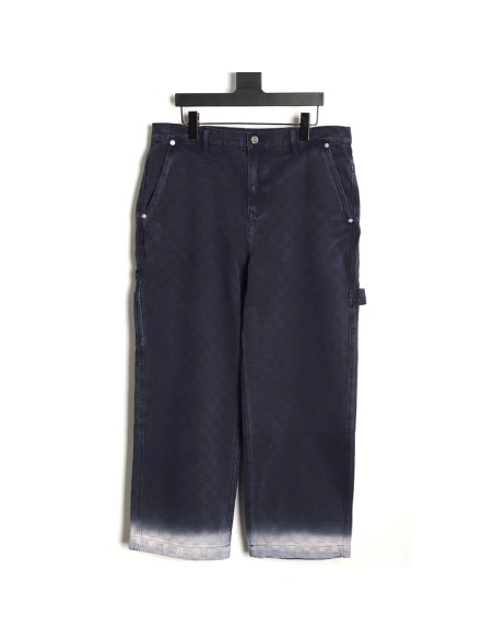 Gucci all-over jacquard gradient denim jeans,Gucci