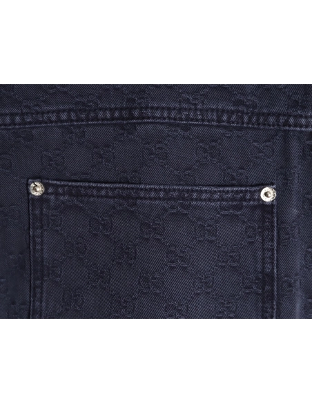 Gucci all-over jacquard gradient denim jeans,Gucci