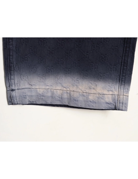 Gucci all-over jacquard gradient denim jeans,Gucci