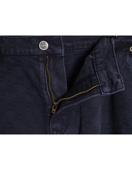 Gucci all-over jacquard gradient denim jeans,Gucci