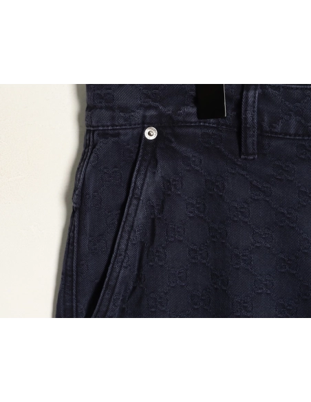 Gucci all-over jacquard gradient denim jeans,Gucci