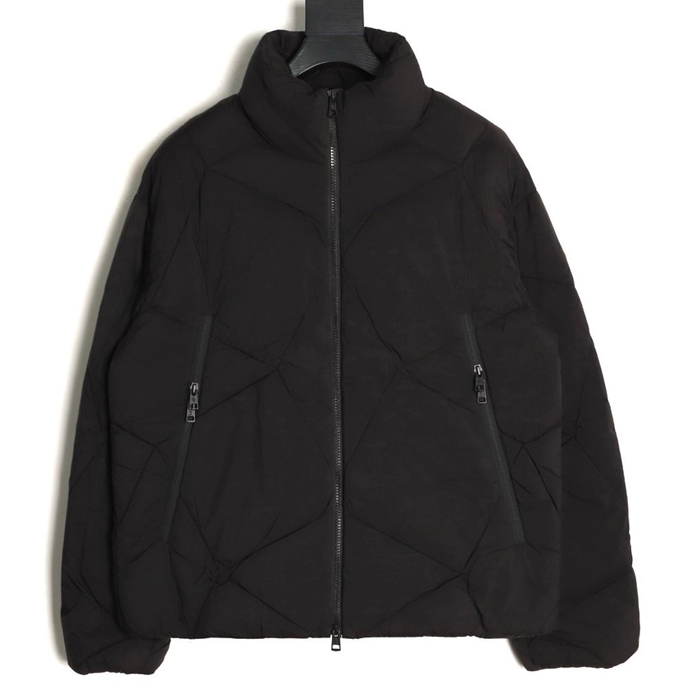 Moncler Irregular Side Zipper Stand Collar Down Jacket,Moncler